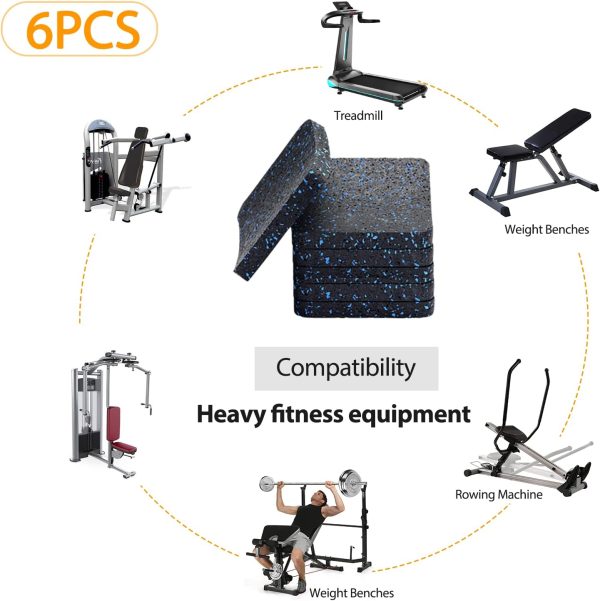 BestXD Anti Slip Exercise Mat Heavy Duty Rubber Floor-3