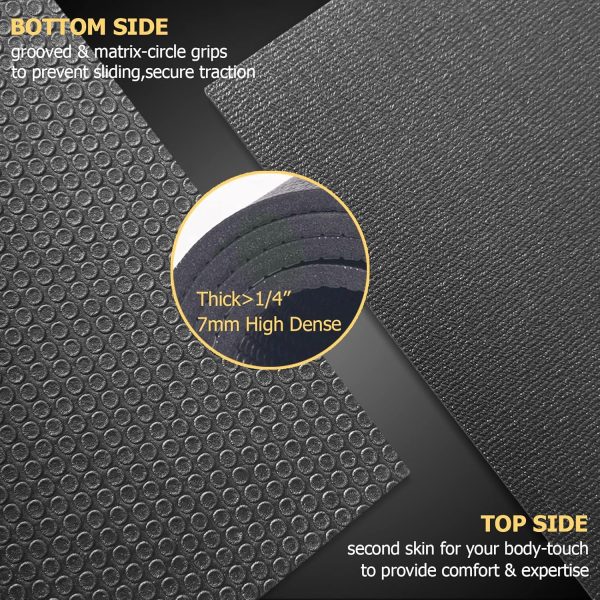 Gxmmat Exercise Mat 7mm Memory Foam Non Slip Fitness Mat-2