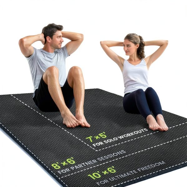 Stepwaver Large Yoga Mat 8mm Thick Non-Slip Exercise Mat-1