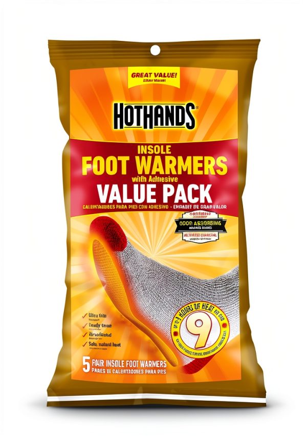 Insole Foot Warmers HotHands 5-Pair Value Pack with Adhesive-4