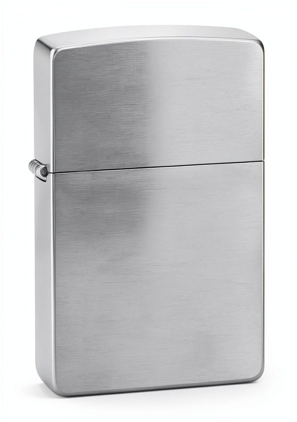 Zippo Classic Brushed Chrome Pocket Lighter - Windproof Flip Top-0