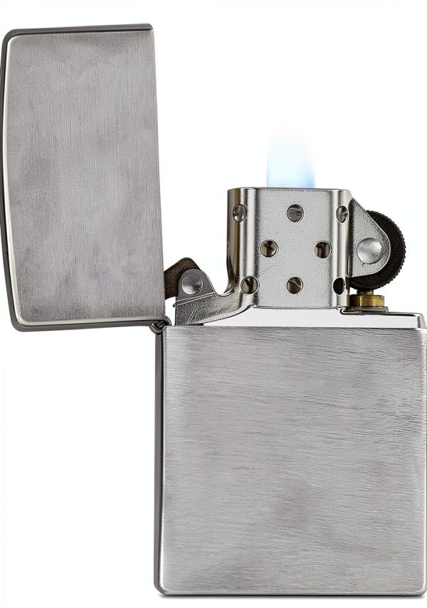 Zippo Classic Brushed Chrome Pocket Lighter - Windproof Flip Top-4