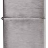 Zippo Classic Brushed Chrome Pocket Lighter - Windproof Flip Top-1