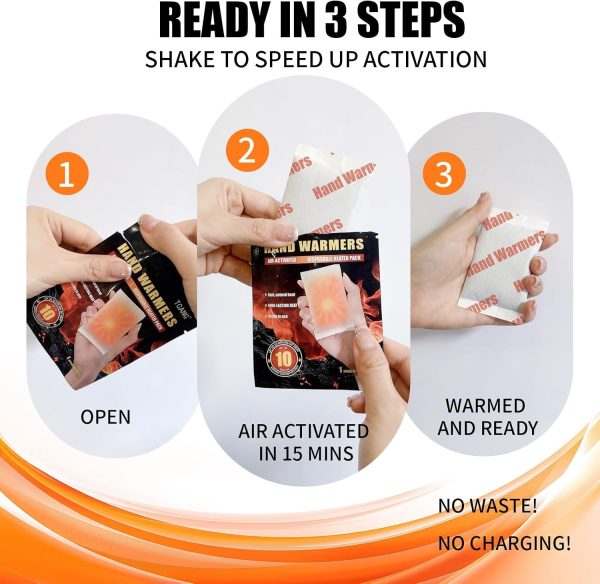 Hand Warmers Disposable TCANG 15 Hour Air Activated Odorless Pack-5